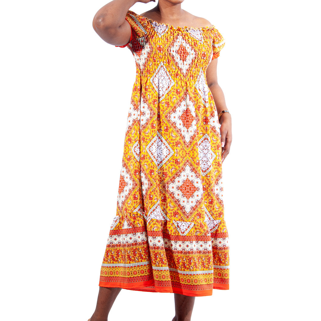 Ladies Plus Size Supersoft Printed Dress