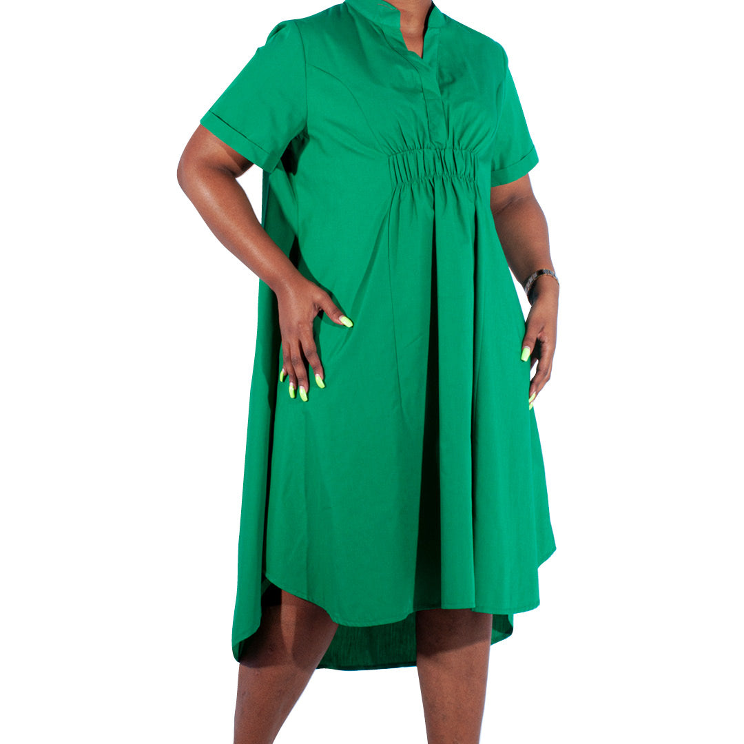 Plus Size Short Sleeve Plain Tunic