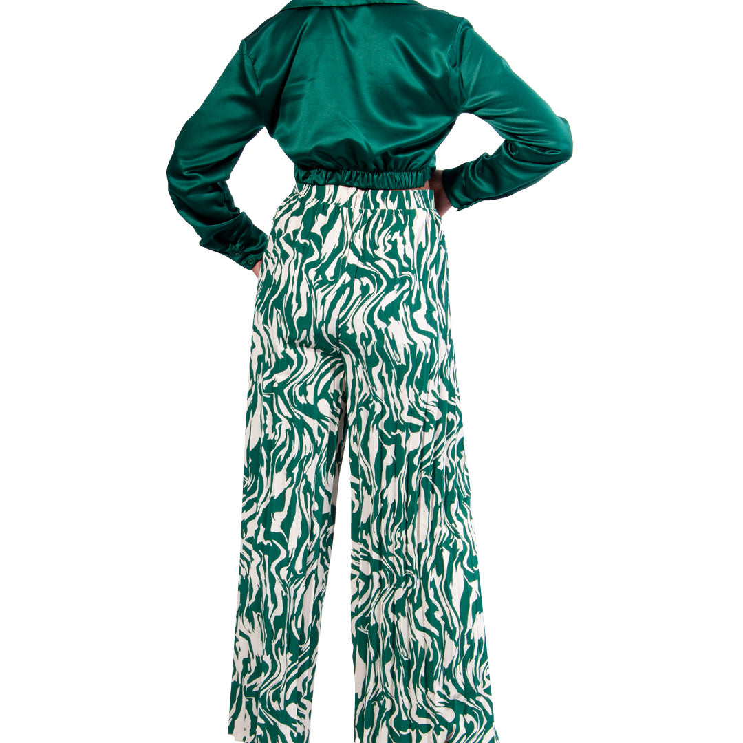 Emerald Satin Top