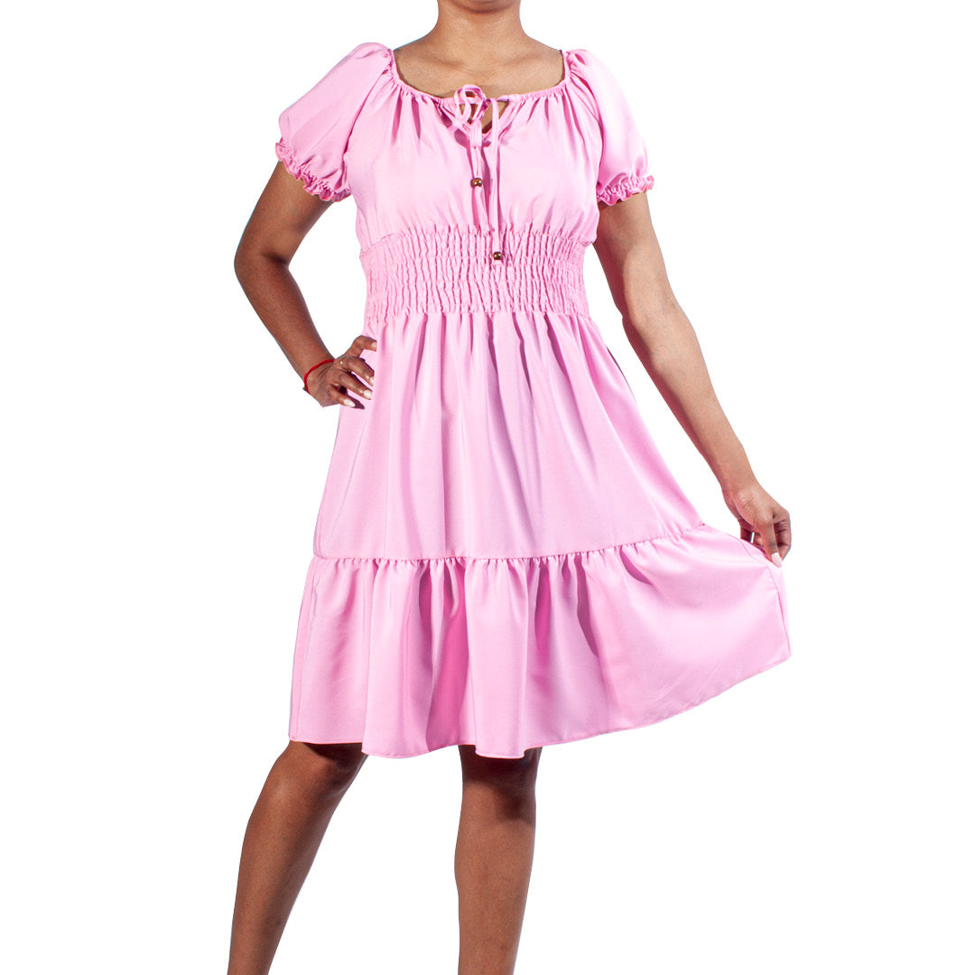 Pink Smocking Edit Dress