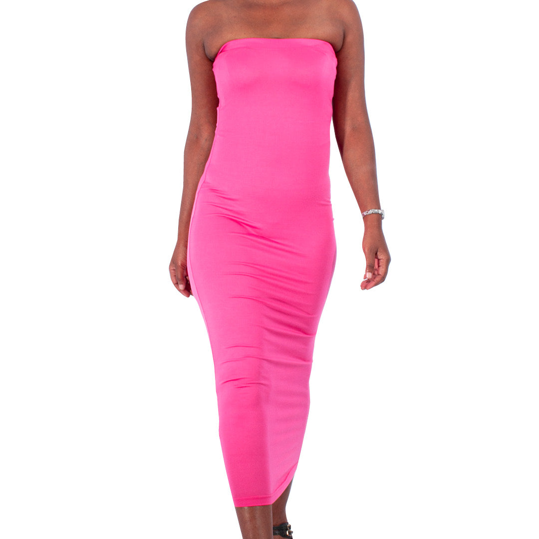 Cerise Lycra Boobtube Dress