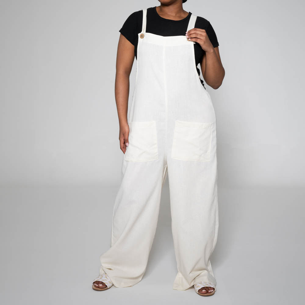 Printed Linen Jumpsuit