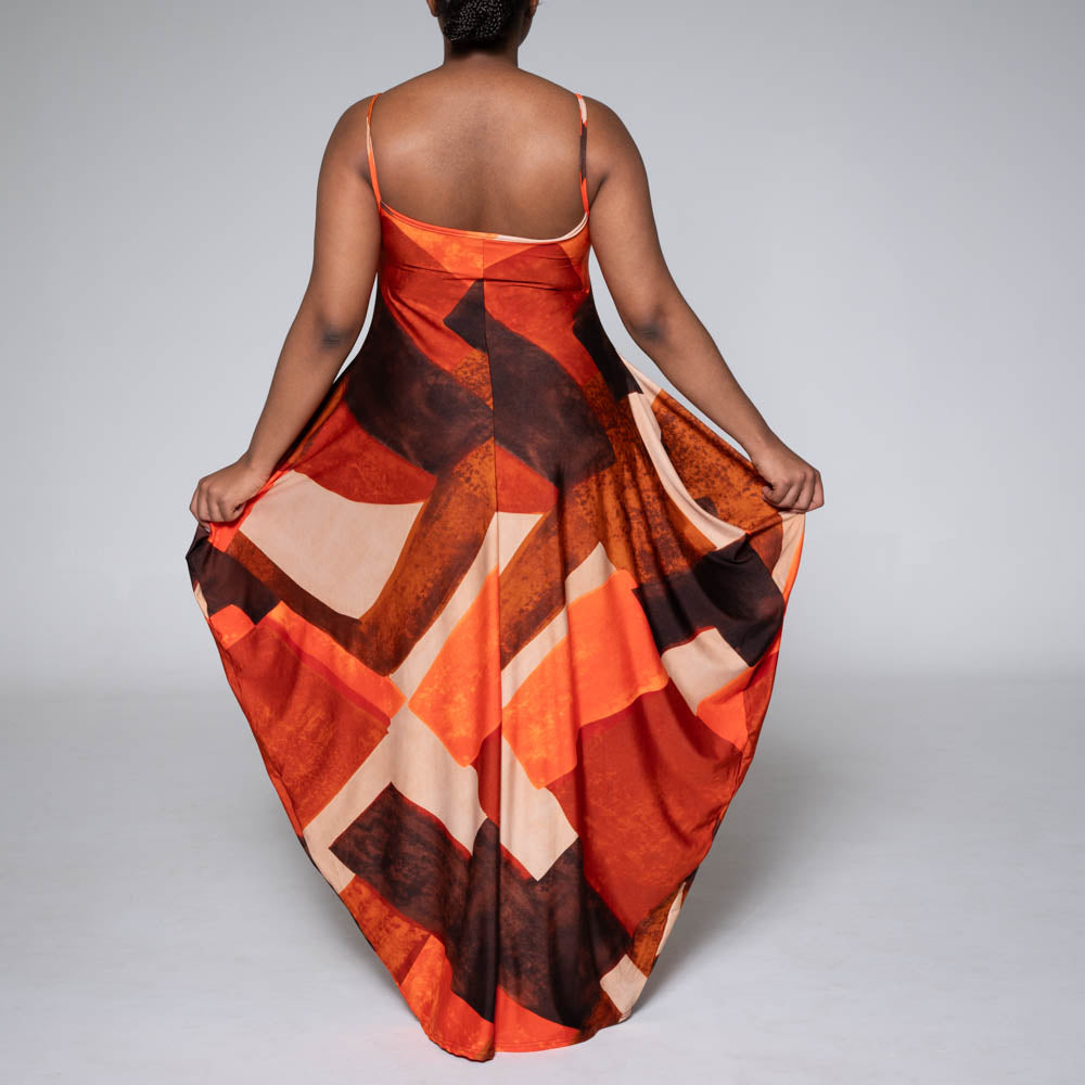 Printed Sleeveless Dress Fashion World ZA