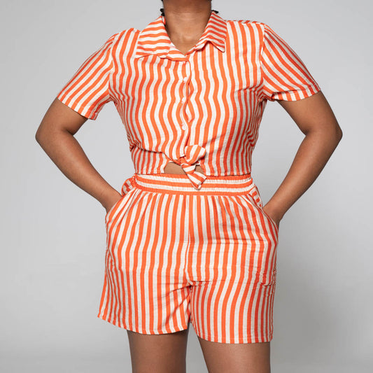 Striped Nylon Top