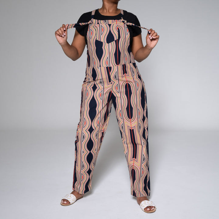 Printed Linen Jumpsuit