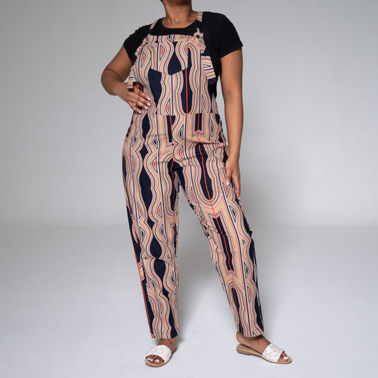 Printed Linen Jumpsuit