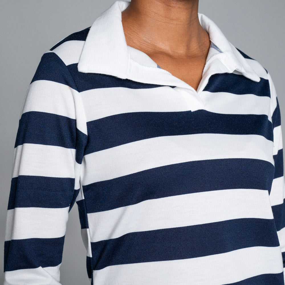 トップス A.PRESSE HighGauge L/S Striped Polo A.PRESSE (ア プレッセ) High Gauge L/S Striped Polo Shirts 24SAP-03
