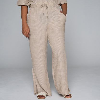 Short Sleeve Striped Airflow Pants