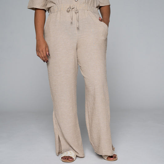 Short Sleeve Striped Airflow Pants