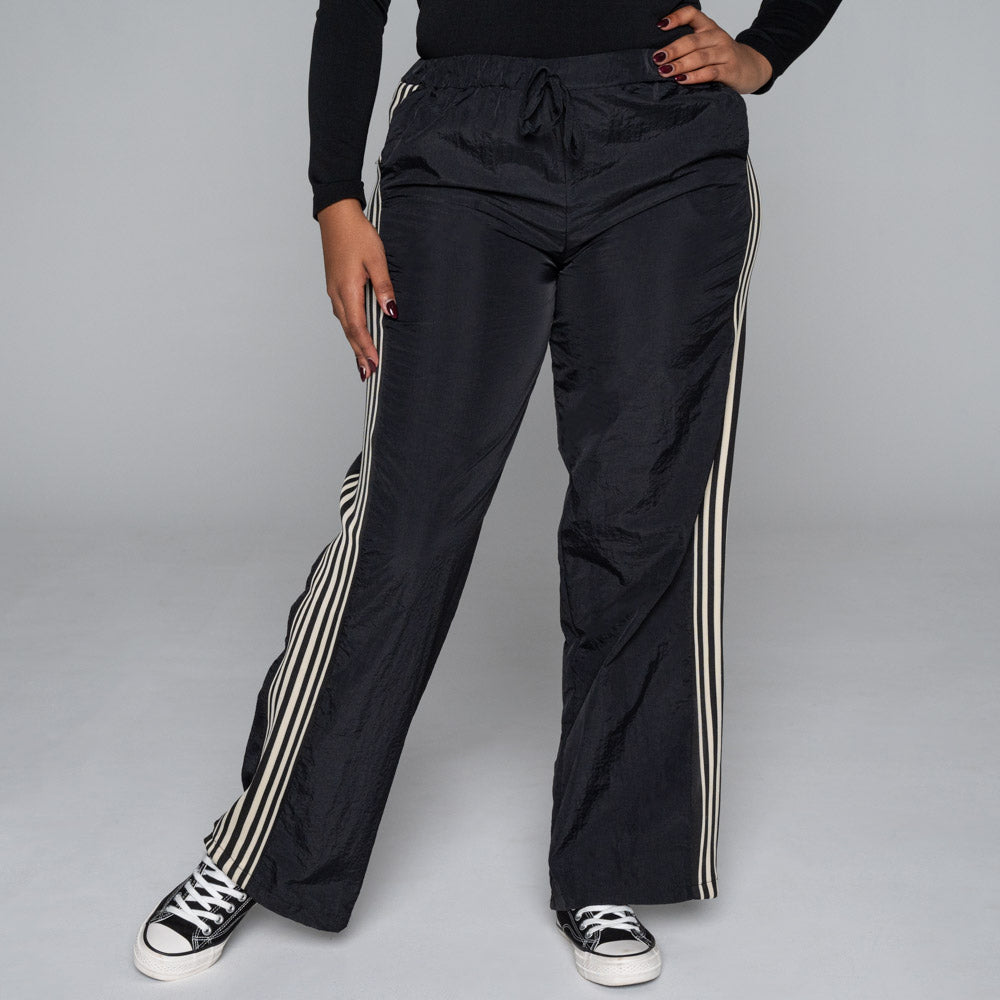 Black Nylon Teslon Elasticated Pants
