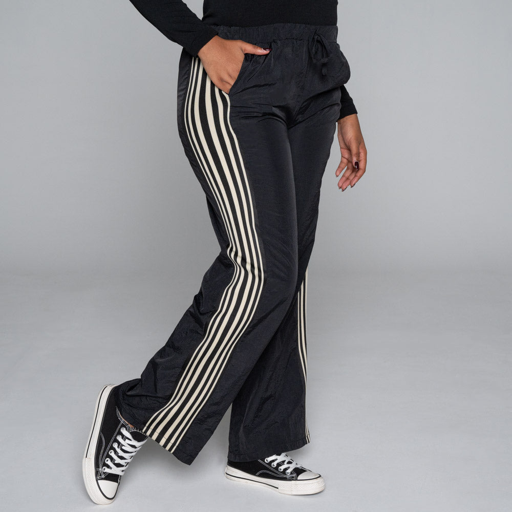 Black Nylon Teslon Elasticated Pants