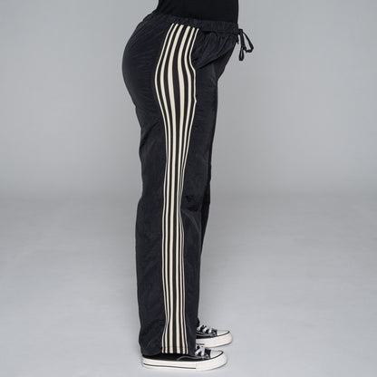 Black Nylon Teslon Elasticated Pants