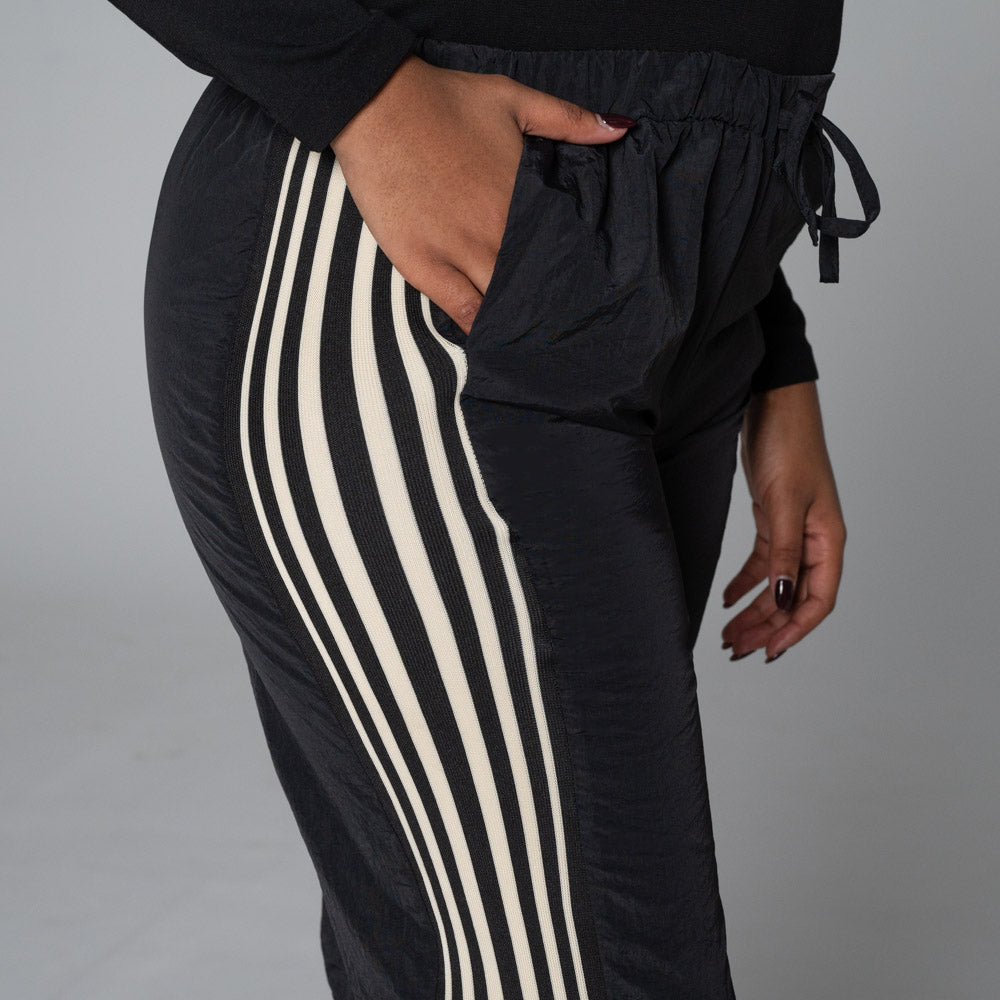 Black Nylon Teslon Elasticated Pants