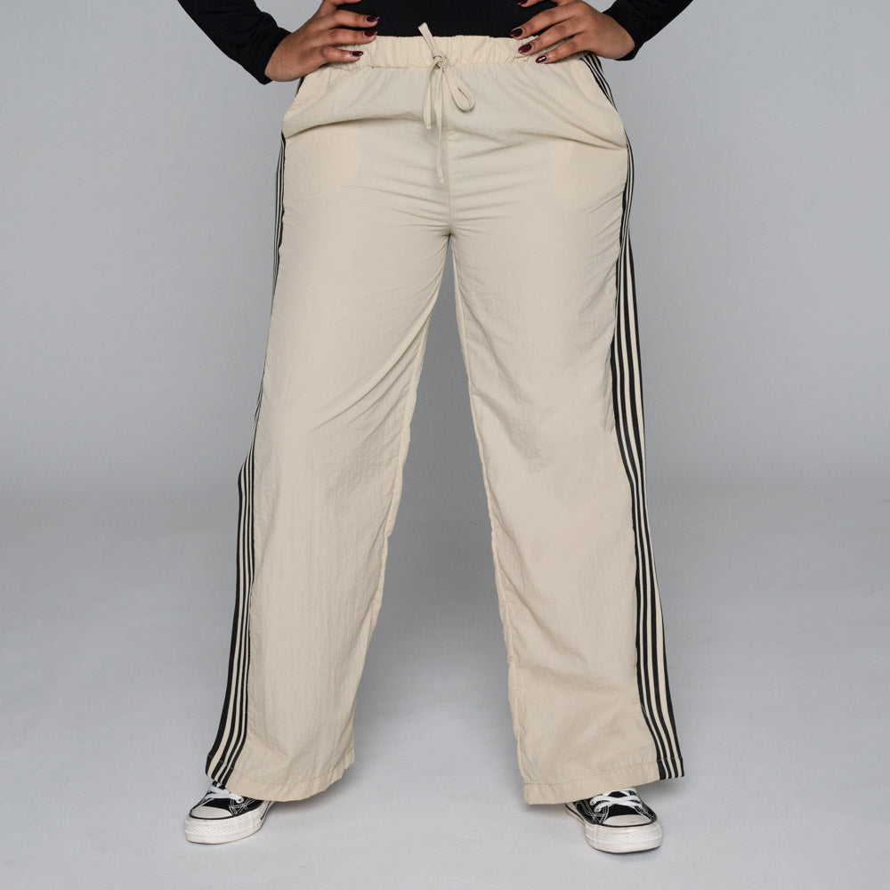 Stone Nylon Teslon Elasticated Pants