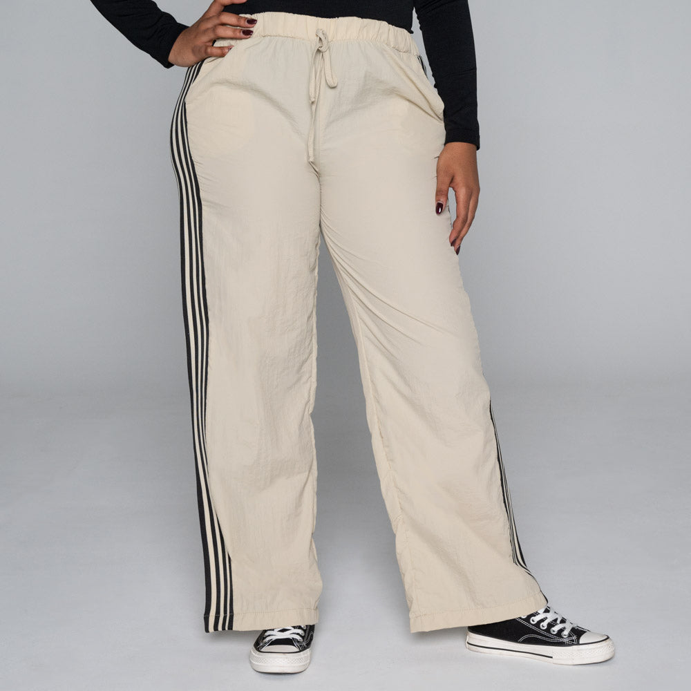 Stone Nylon Teslon Elasticated Pants