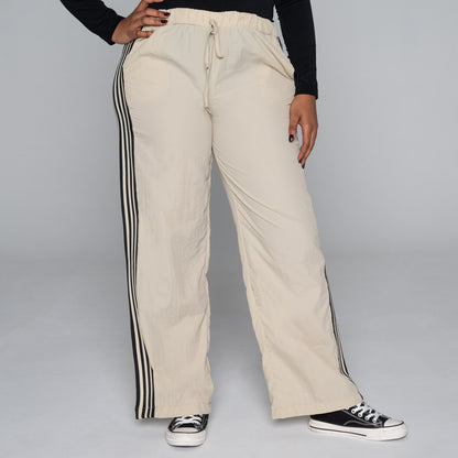 Stone Nylon Teslon Elasticated Pants