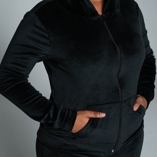 Black Supersoft Hooded Tracksuit