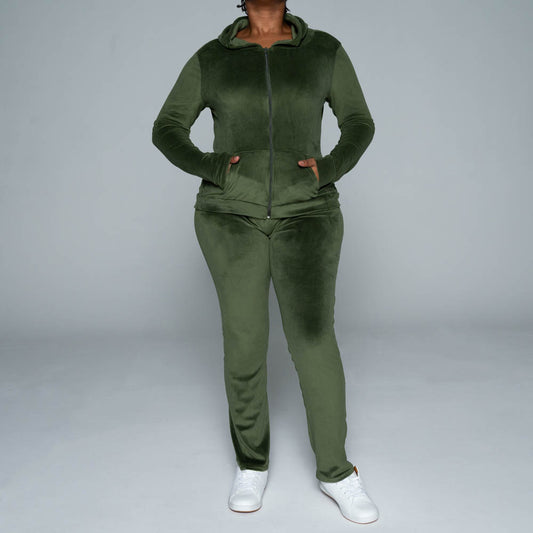 Olive Supersoft Hooded Tracksuit
