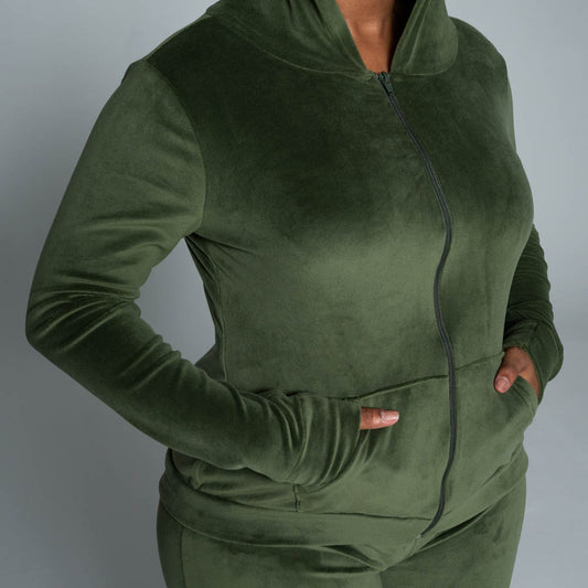 Olive Supersoft Hooded Tracksuit