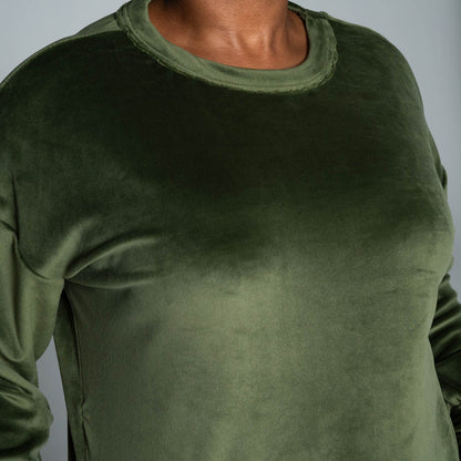 Olive Supersoft Velour Tracksuit