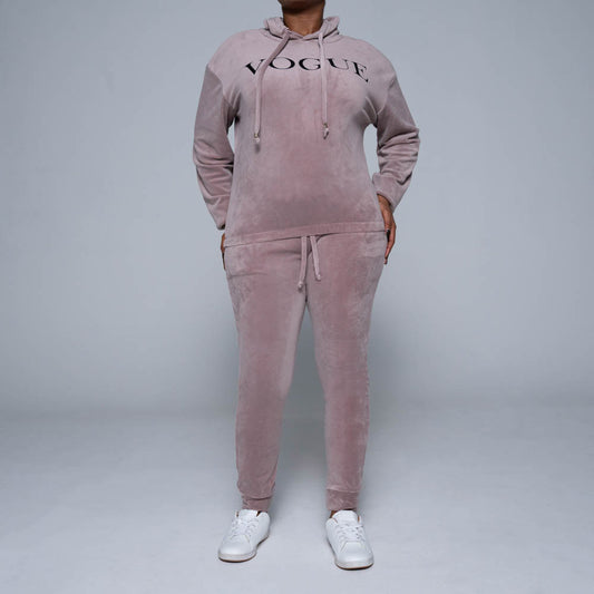 Mauve Velour Track Top