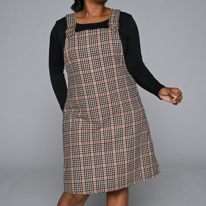 Stone Check Print Pinafore