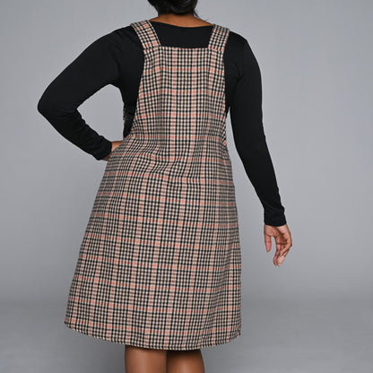 Stone Check Print Pinafore
