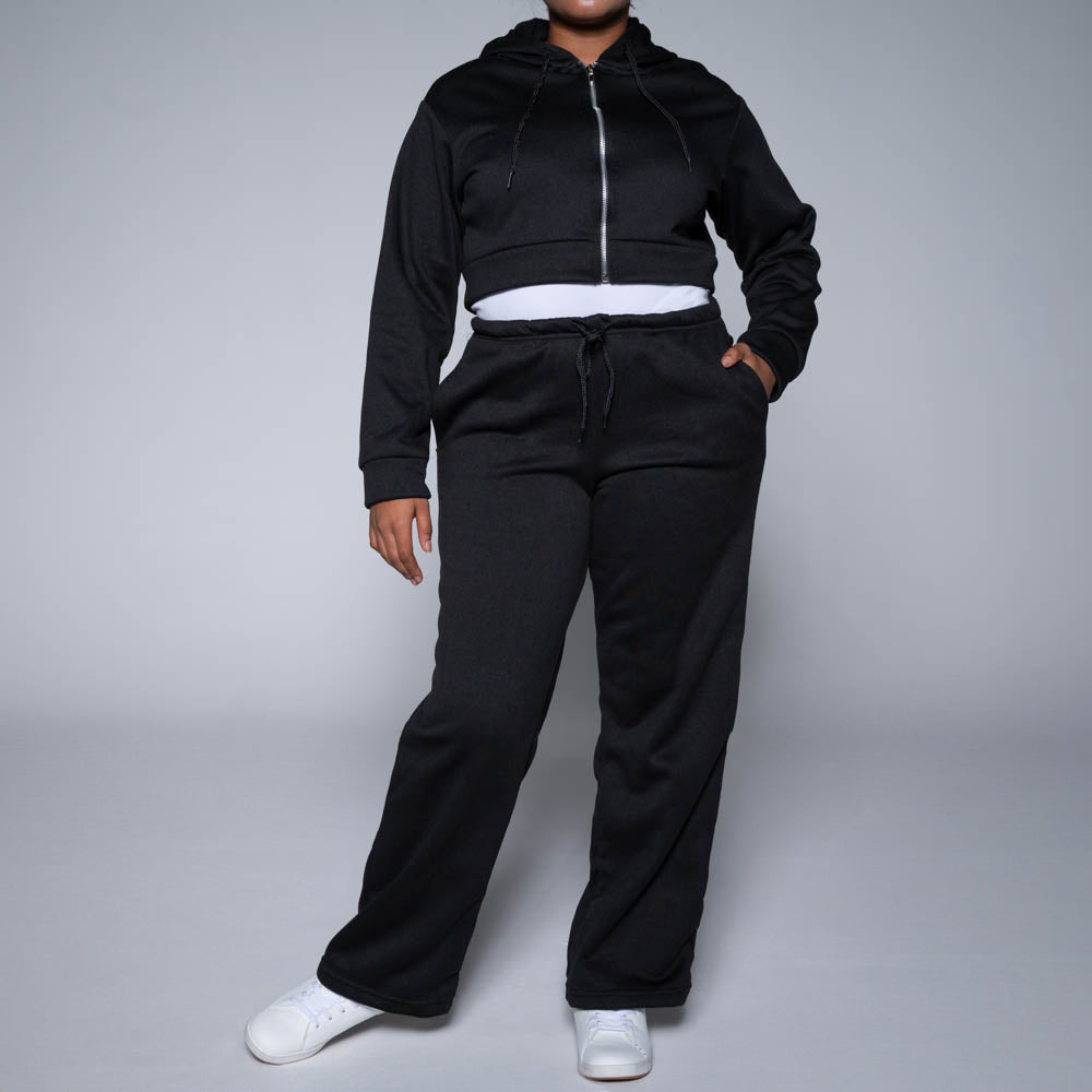 Long Sleeve Black Track Top