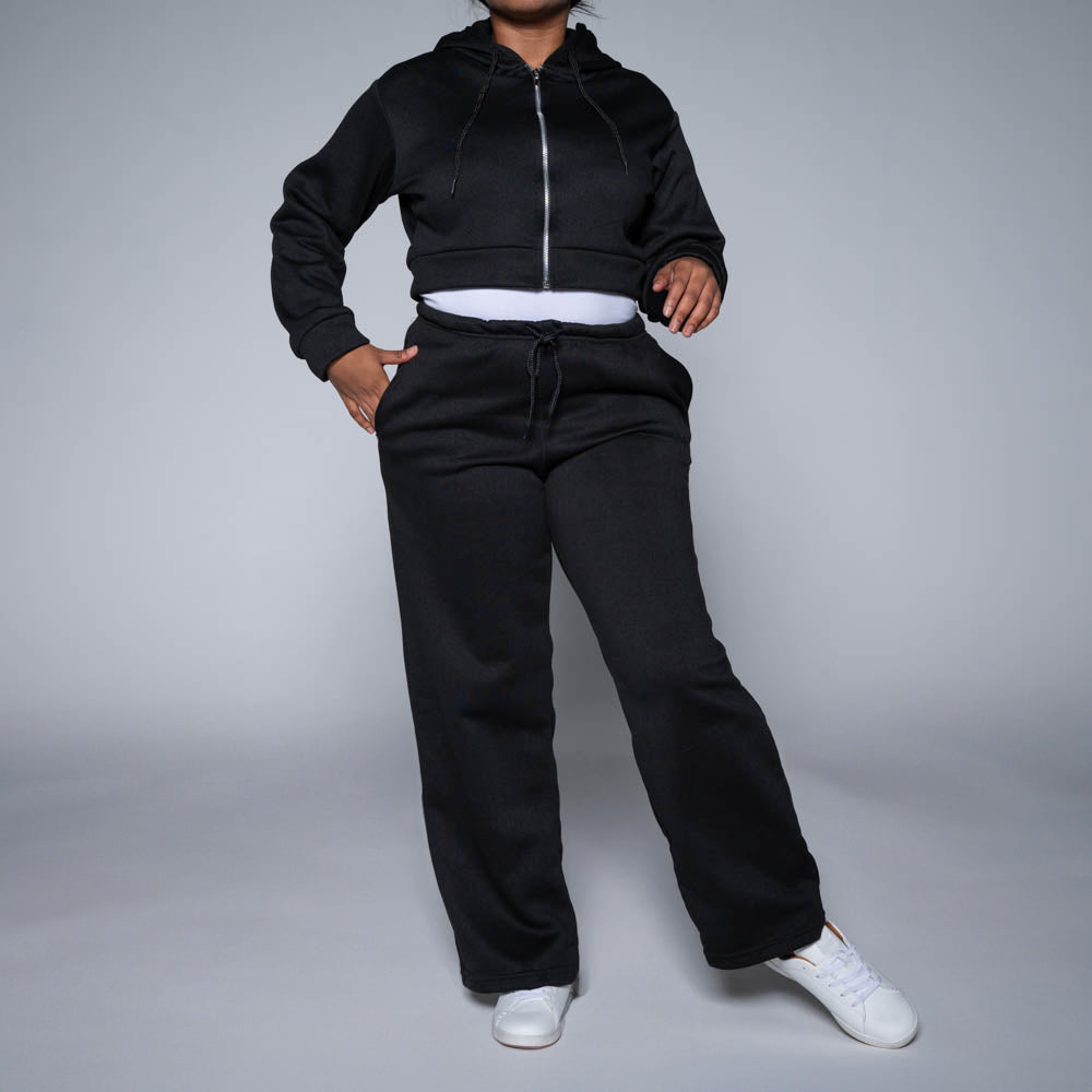 Long Sleeve Black Track Top