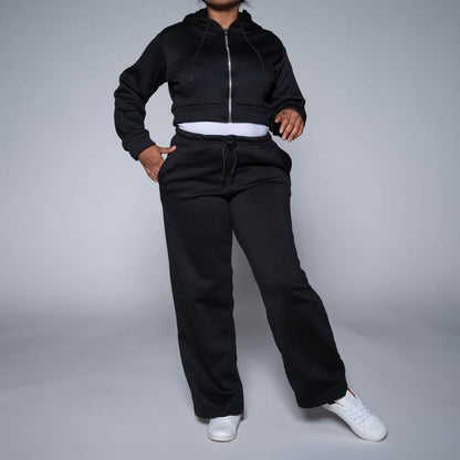 Long Sleeve Black Track Top