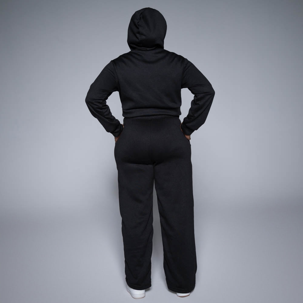 Long Sleeve Black Track Top