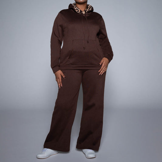 Chocolate Spun Poly Track Pants