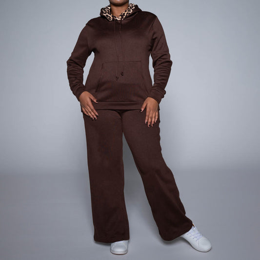Chocolate Hooded Track Top