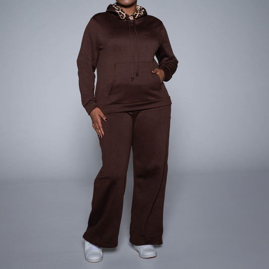 Chocolate Hooded Track Top
