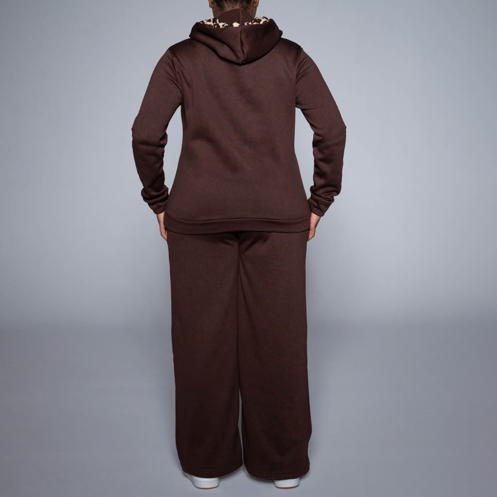 Chocolate Hooded Track Top