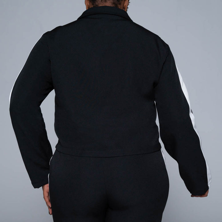 Black Barbie Twill Track Top
