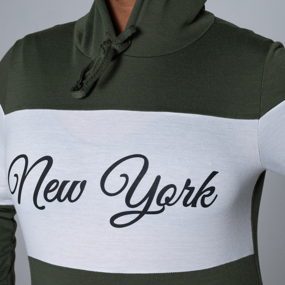 Olive Colour Block Track Top