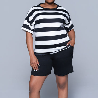 Striped Shorts And Top Set