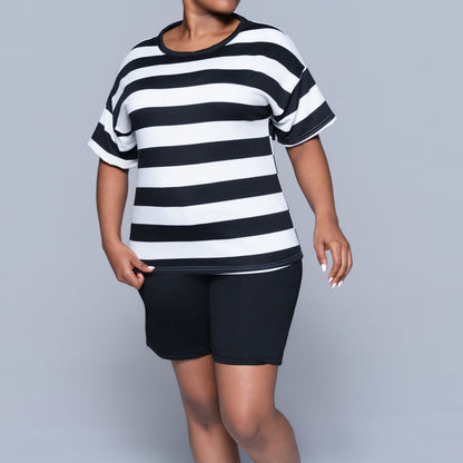 Striped Shorts And Top Set