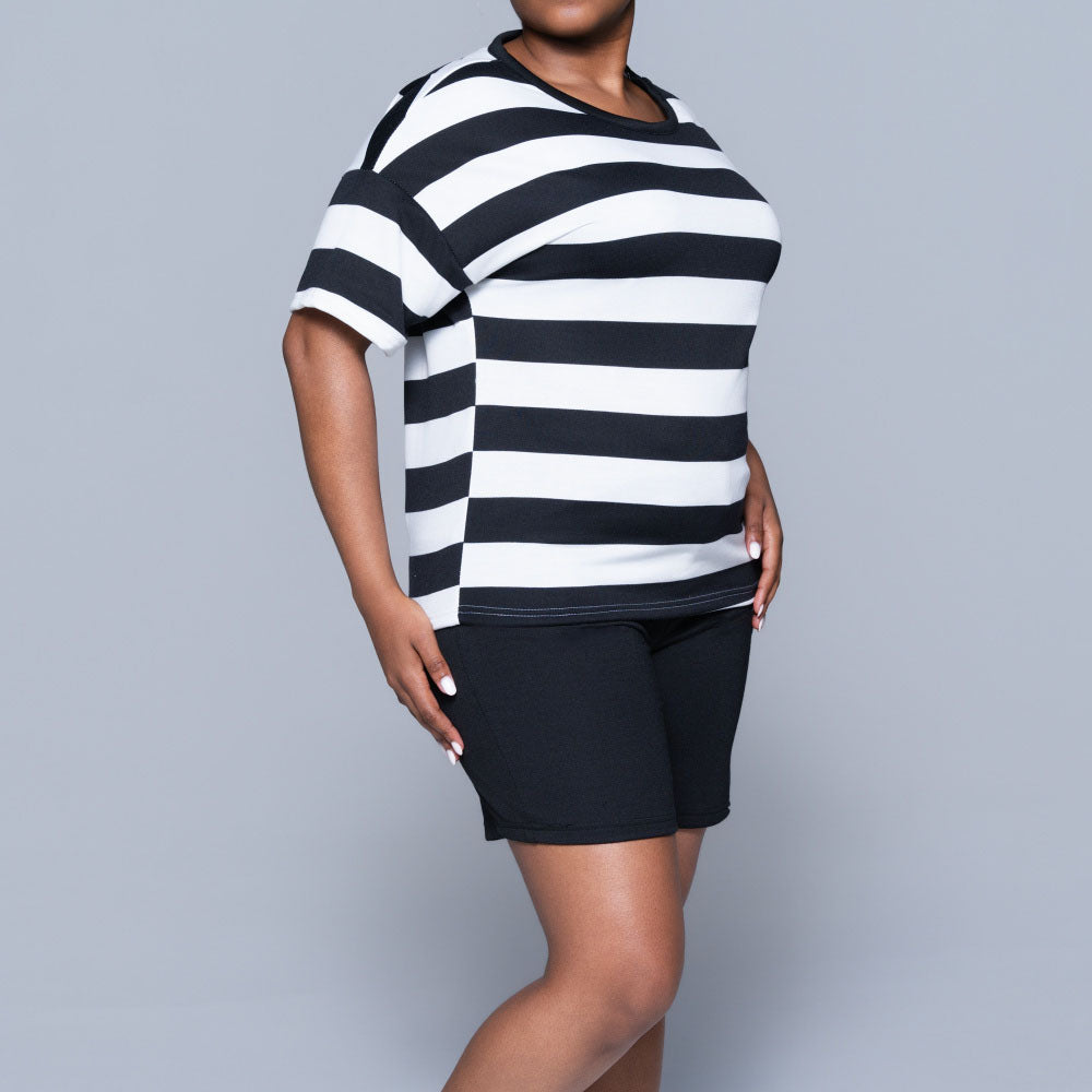 Striped Shorts And Top Set