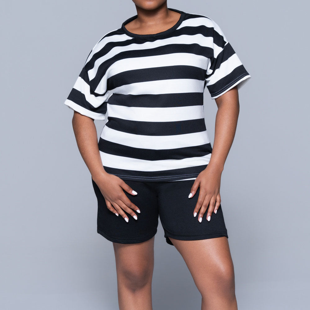 Striped Shorts And Top Set