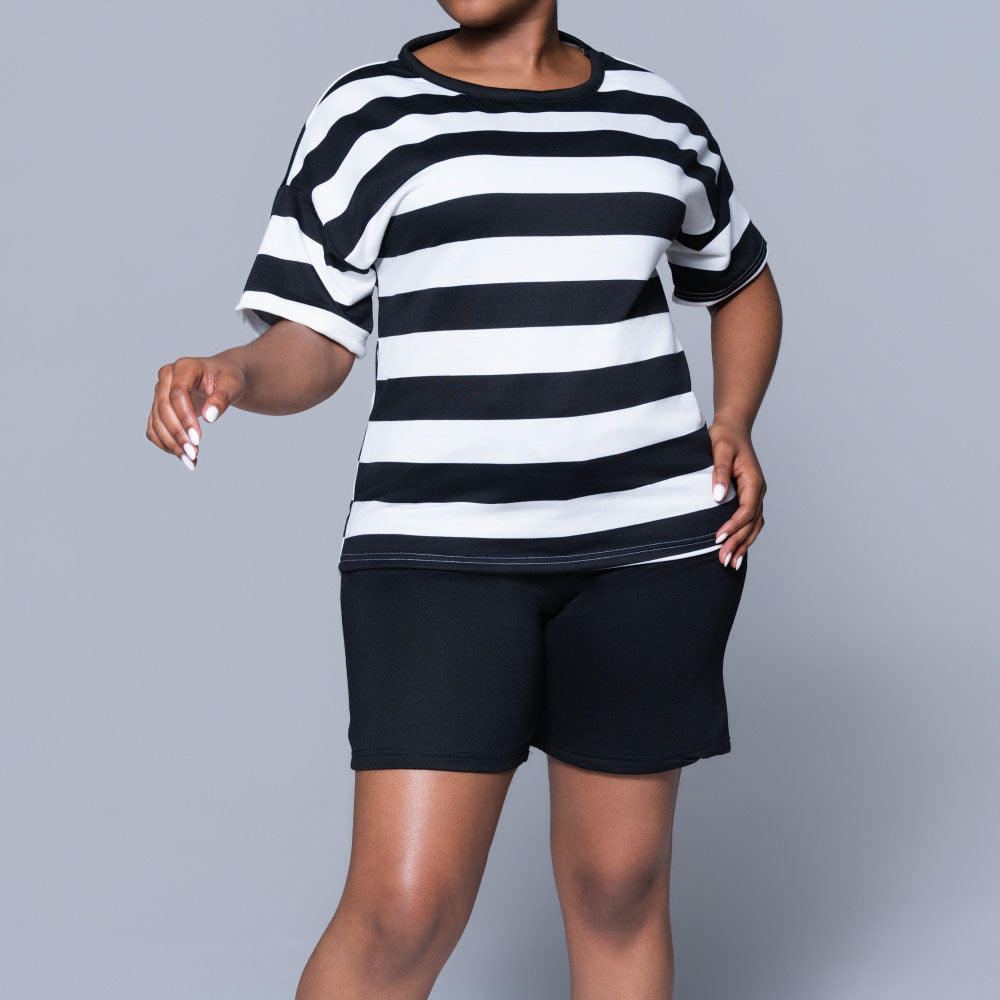 Striped Shorts And Top Set