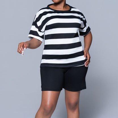 Striped Shorts And Top Set