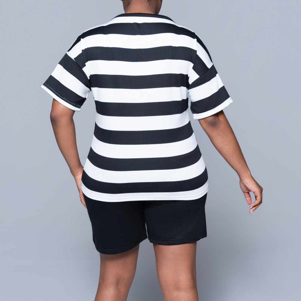Striped Shorts And Top Set