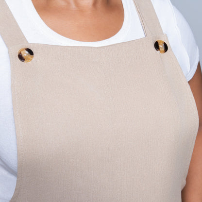 Stone Rayon Linen Jumpsuit