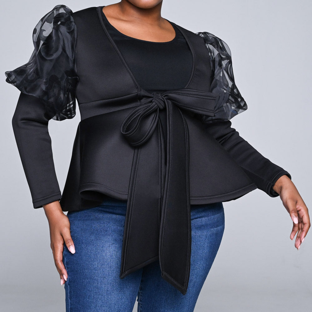 Long Sleeve Black Scuba Jacket