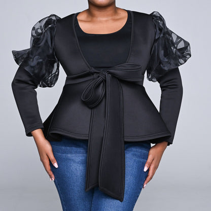 Long Sleeve Black Scuba Jacket