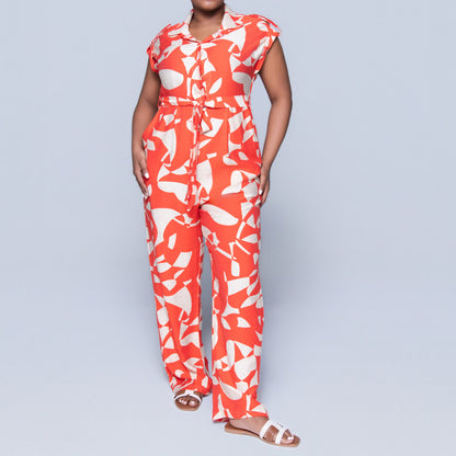 Terracotta Printed Jumpsuit