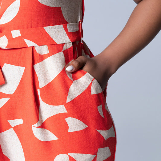 Terracotta Printed Jumpsuit