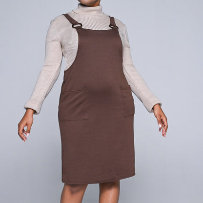 Chocolate Pinafore Dress